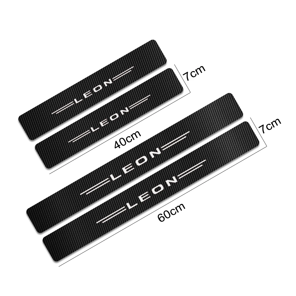 Car Door Threshold  Sticker Carbon Protector Sill Guards Decals Auto Accessory For Seat Leon MK3 MK2 Ibiza 6J 6L Ateca Arona