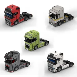 Building Blocks MOC Semi-trailer Truck Front Splicing Model Children Boy Educational Birthday Christmas Gift