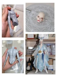 Mannequin Silicone Mold DIY Polymer Ultra Light Clay Doll Anime Cartoon Characters Universal Sculpture Supplies Manual Mold