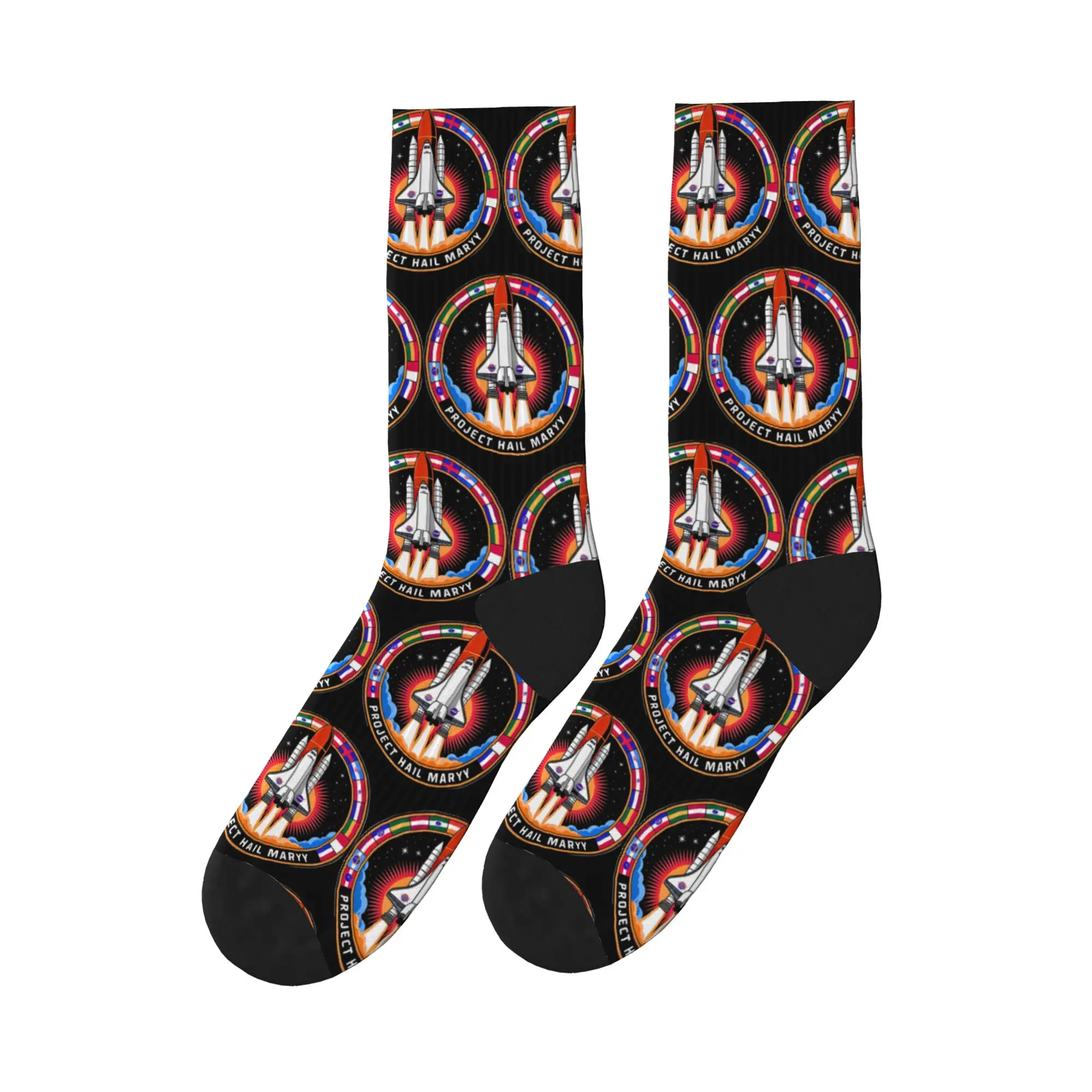 

Men Socks Project Hail Mary Movie Logo Stockings Winter Harajuku Quality Socks Graphic Running Anti-Slip Socks