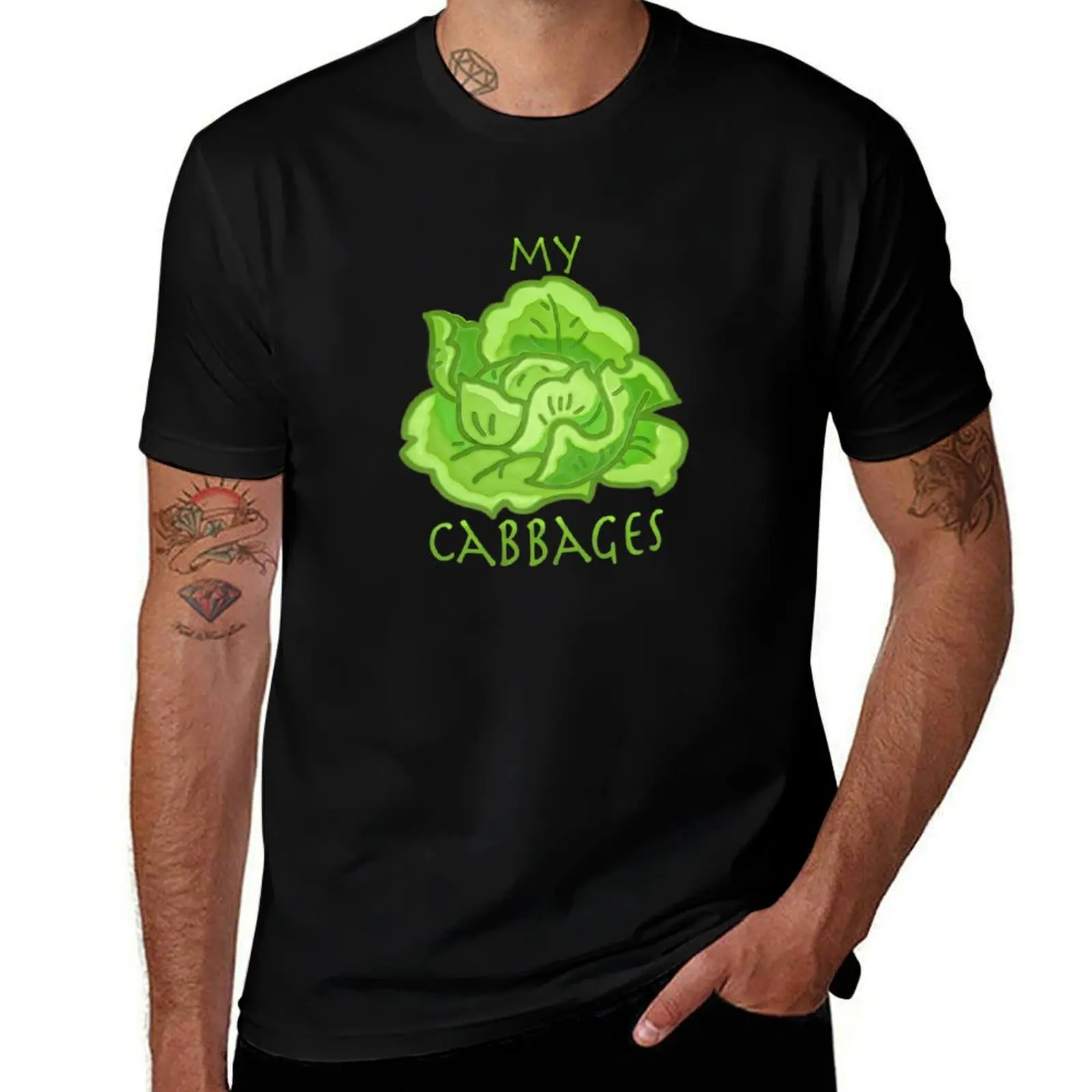 my cabbages! T-Shirt Retro Style Print Casual Top
