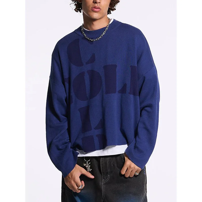 

Осенне-зимний ретро-свитер в стиле хип-хоп, модный уличный стиль, женская одежда премиум-класса с длинными рукавами