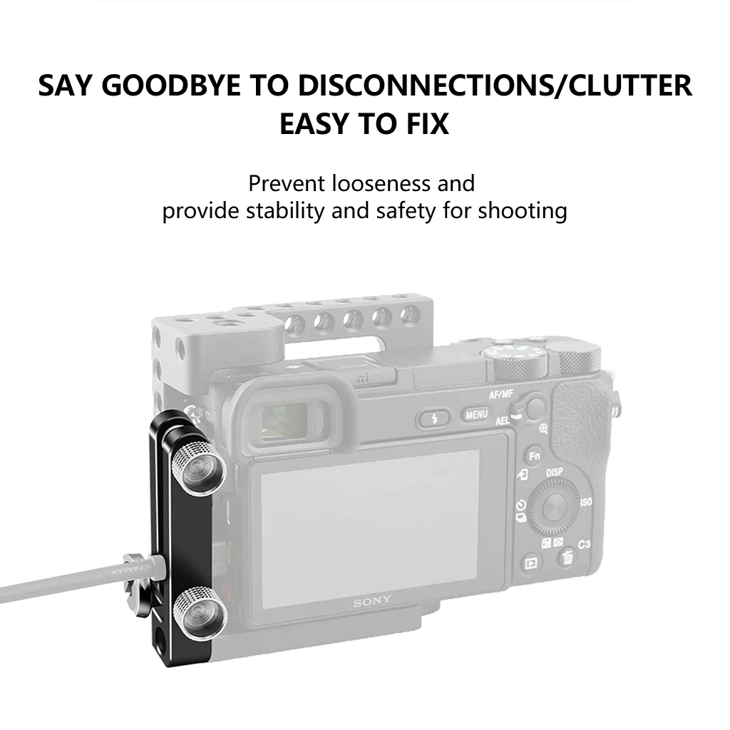 Universal Kamera HDMI-Kompatibel Kabel Klemme DSLR Draht Lock Clamp Fotografie Kabel Clip Rig für Sony Canon Video Kamera käfig – Detail 3