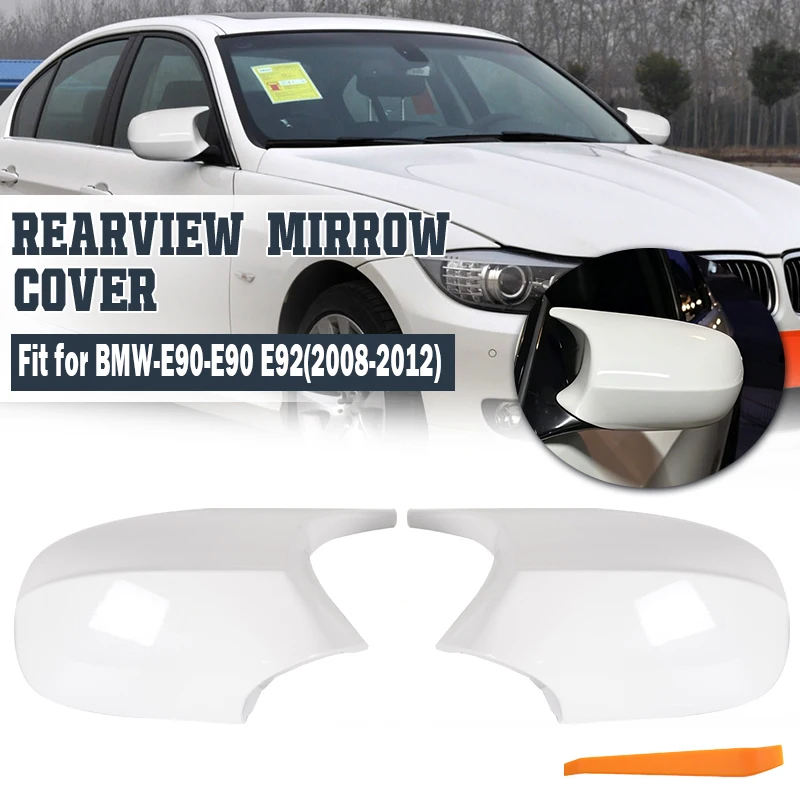Rhyming White Rearview Mirror Cover Housing Replacement For BMW E81 E82 E87 E88 E90 E91 E92 E93 LCI Car Side Wing Mirror Caps