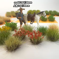 Simulación en miniatura de racimo de hierba y flores, modelo militar, Bricolaje, construcción de jardín, mesa de arena, escena Ho, materiales de diseño, Kits de Diorama