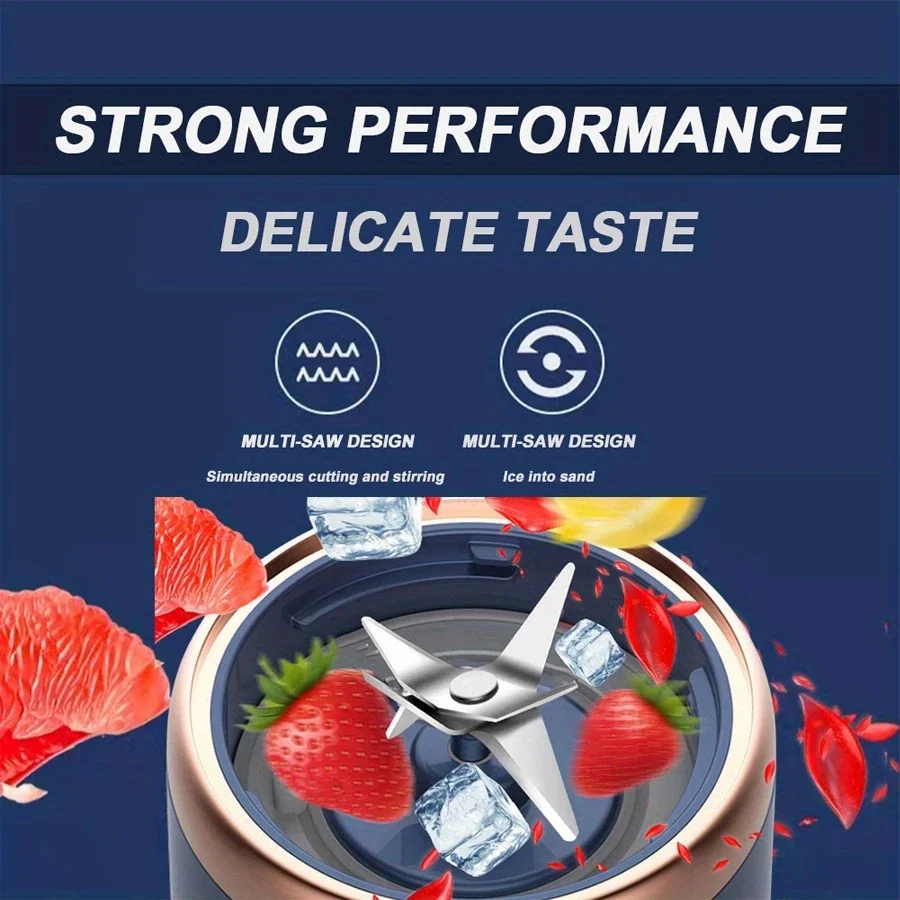 خلاط كهربائي محمول USB قابل لإعادة الشحن عصارة فواكه صغيرة صانع عصائر للسفر المنزلي والاستخدام المكتبي خلاط المشروبات #2