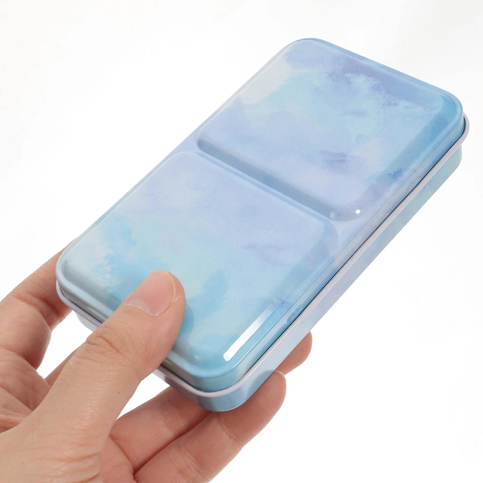 

Watercolor Iron Box Painting Pigment Empty Case Tray Container Metal Boxes Art Mixing Palette