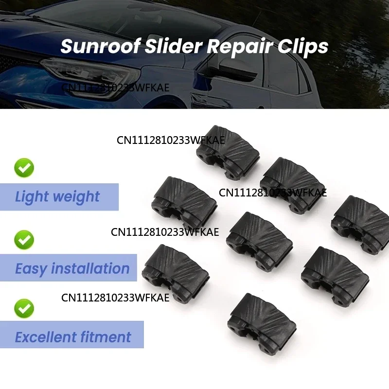 8Pcs Car Sunroof Slider Repair Clips For Renault Megane 3 918066133R 7701209744