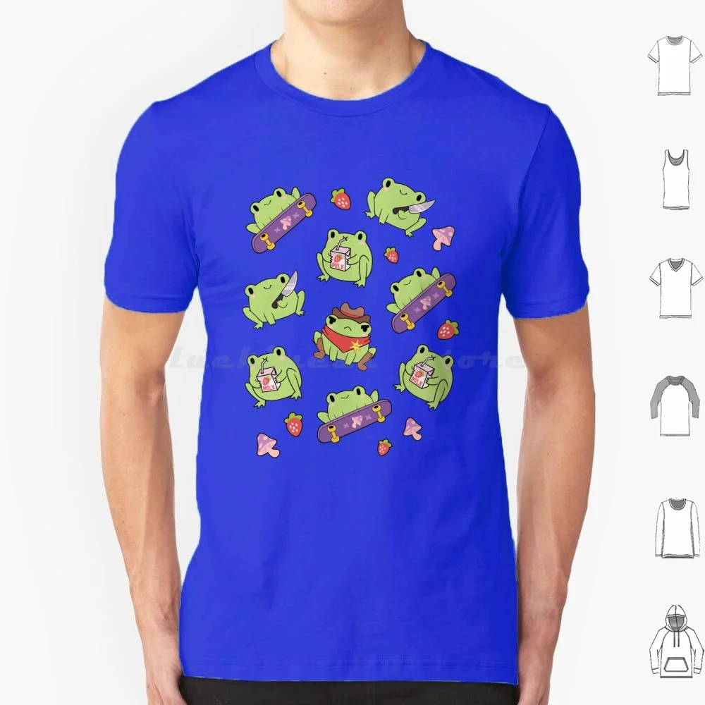 Cute Frog Pack T Shirt Big Size 100% Cotton Frog Frogs Cute Kawaii Adorable Cartoon Cartoony Froggo Froggy Animal Animals