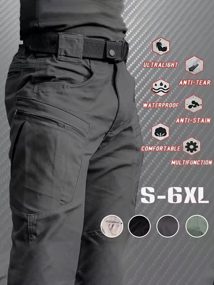 Pantalon Cargo tactique d'été pour hommes, léger, décontracté, imperméable, résistant à l'usure, multi-poches, randonnée en plein air