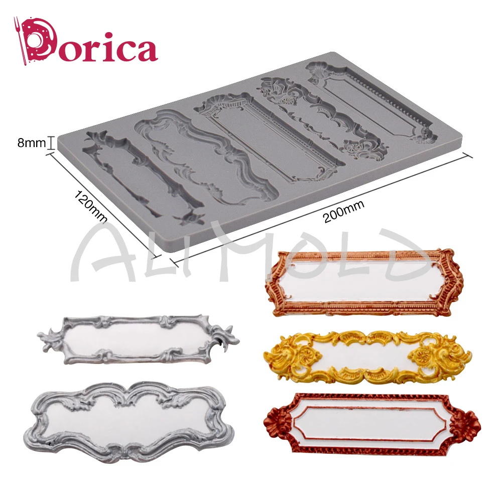 Quadro de silicone molde fondant sugarcraft bolo de chocolate molde diy sabão moldes bolo ferramenta de decoração da cozinha acessórios de cozimento