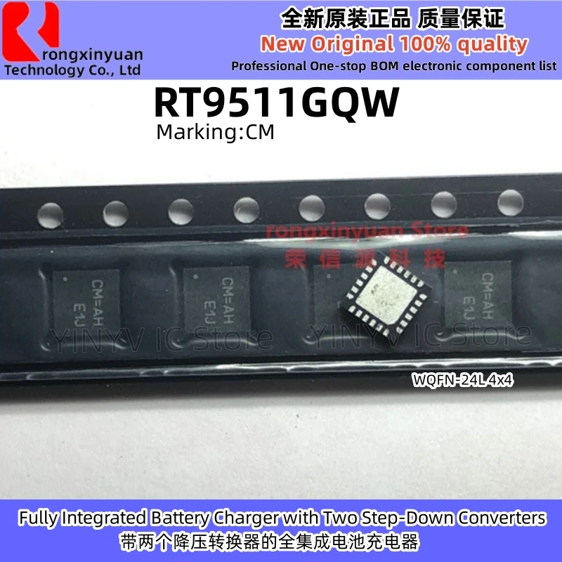 5Pcs RT8205BGQW RT8205 RT9370GQW RT9370 RT9371-FMPQW RT9371 RT9371-FMGQW RT9511GQW RT9511 WQFN-24L Original New 100% quality