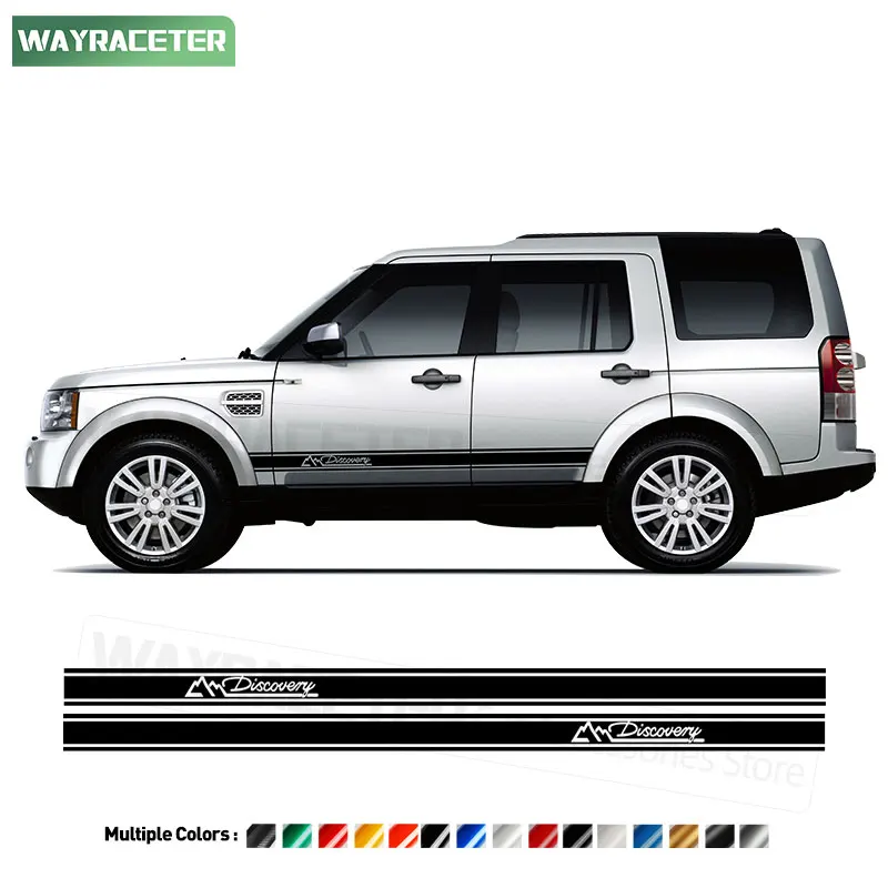 

2 Pcs Door Side Stripes Sticker Carbon Fiber Vinyl Decal For Land Rover Discovery 4 L319 LR4 Mountain 4x4 Off Road Accessories