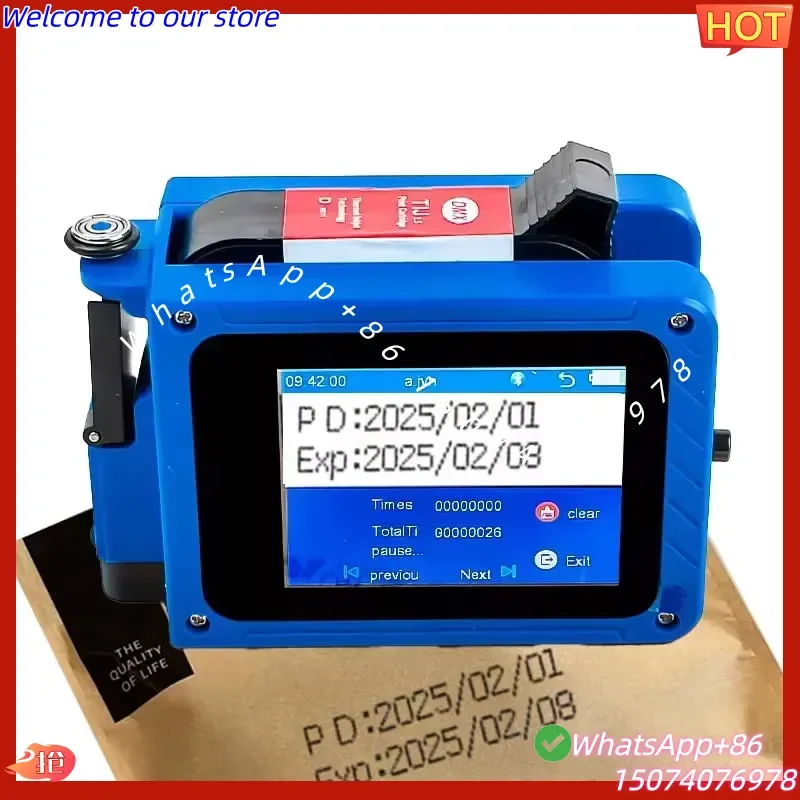 2026 Mini Portable Thermal Inkjet Printer Card Printer Semi-Automatic USB Charging 600dpi Resolution for Tube Bottle Cap