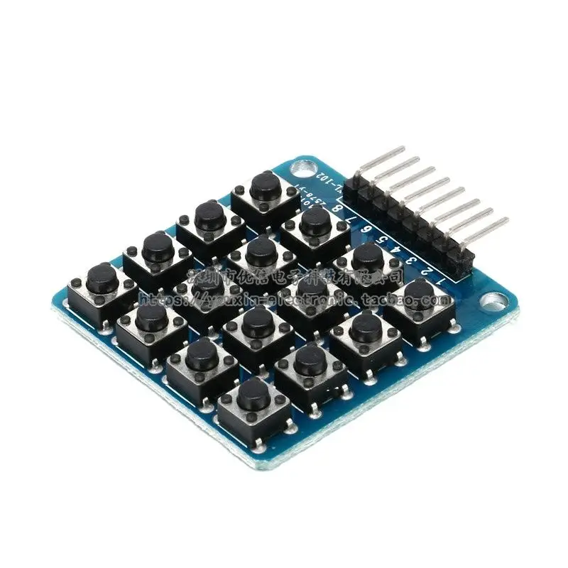 4*4 Matrix Keyboard Module 16 Key Switch Keypad 51 Microcontroller Extension for DIY Projects