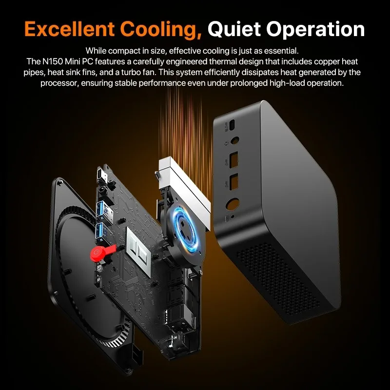 16GB Solid State Drive 512GB Portable Mini Office Computer