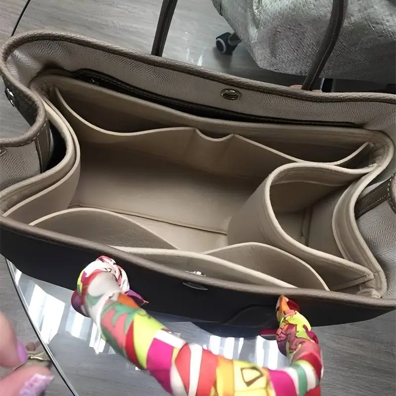 For H Garden Party 30 36 Felt Insert Speedy Bag Organizer Makeup Handbag Organizer Travel Inner Purse Cosmetic Mommy Bags