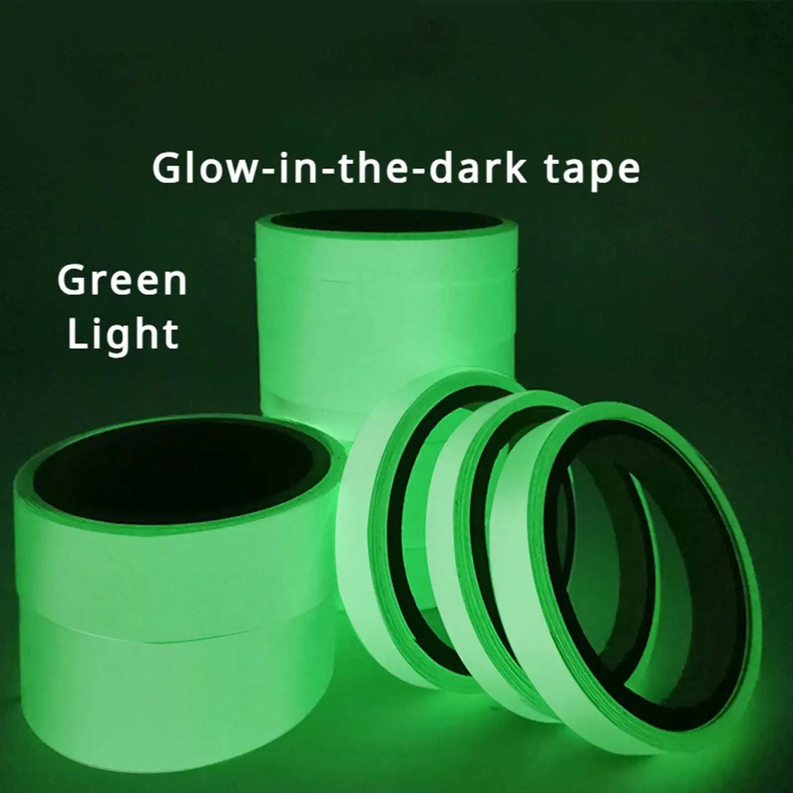 Practical Versatile Safety Egress Markers Fluorescent Tape Luminous Effect Green Fluorescent Tape For Stairs Walls Exit Stages