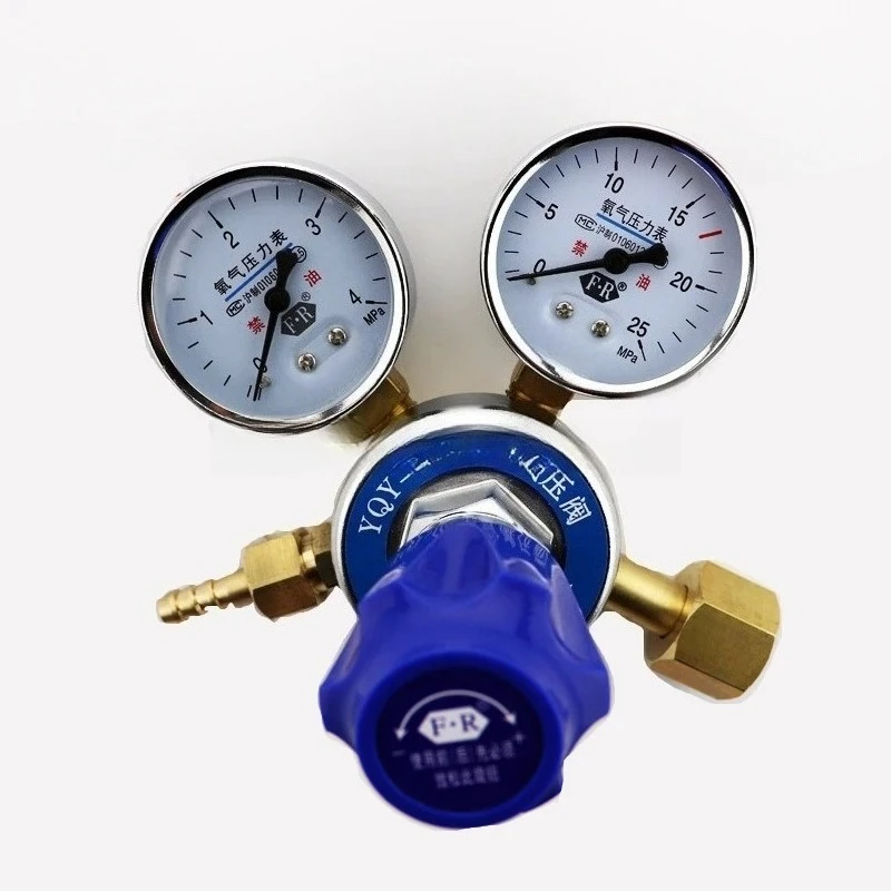 pressure-reducer-for-steel-bottles-and-cans-all-copper-brass-pressure-gauge-oxygen-pressure-reducing-valve