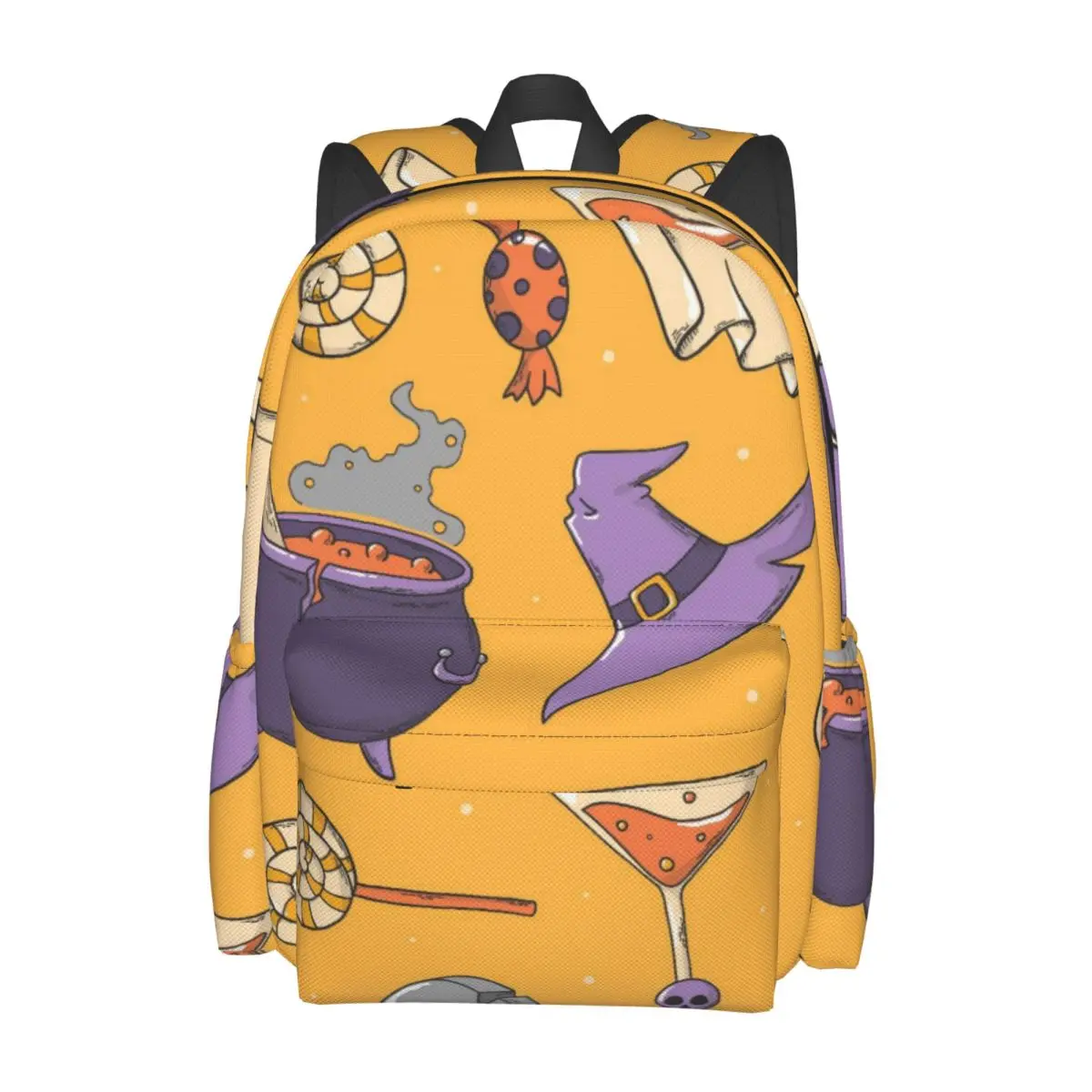 Halloween Pattern Large Capacity Student Backpack Casual Fashion School Bag Travel Rucksack Daypack Bookbag