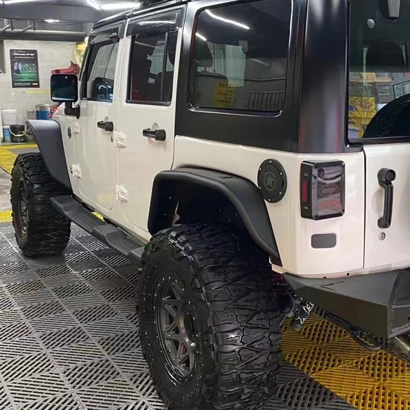 Aluminum Alloy Wheel Arch Pocket Style Fender Flare Guard Deflector For 2007-2018 Jeep Wrangler JK