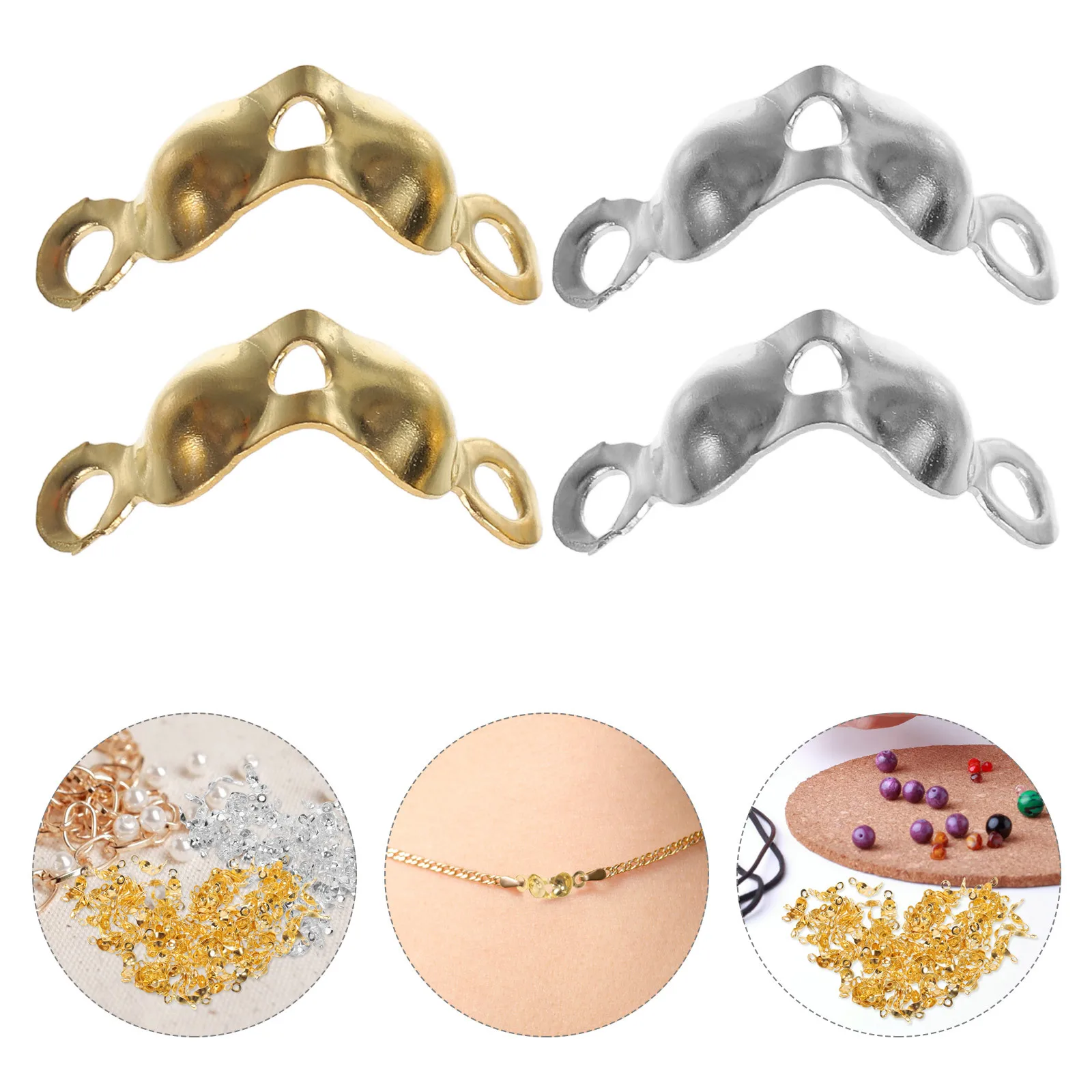 

1000Pcs Mini Handbag Buckle Iron Bead Clasp Clip Plated Technology DIY Jewelry Accessories Silver Golden Handbag Buckle