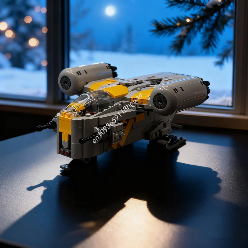 

448 шт. MOC Razor Crest II, масштаб миди, модель звезды, рождественский подарок, строительные блоки, строительная игрушка, сделай сам, образование, кирпич, день рождения