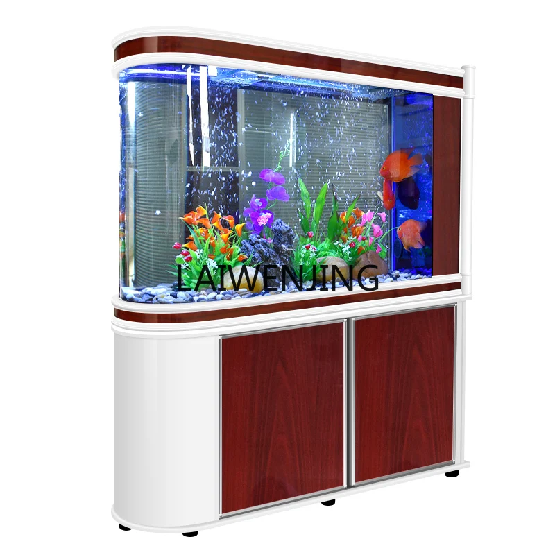 

HLZ fish tank aquarium, large glass household screen goldfish tank in the living room