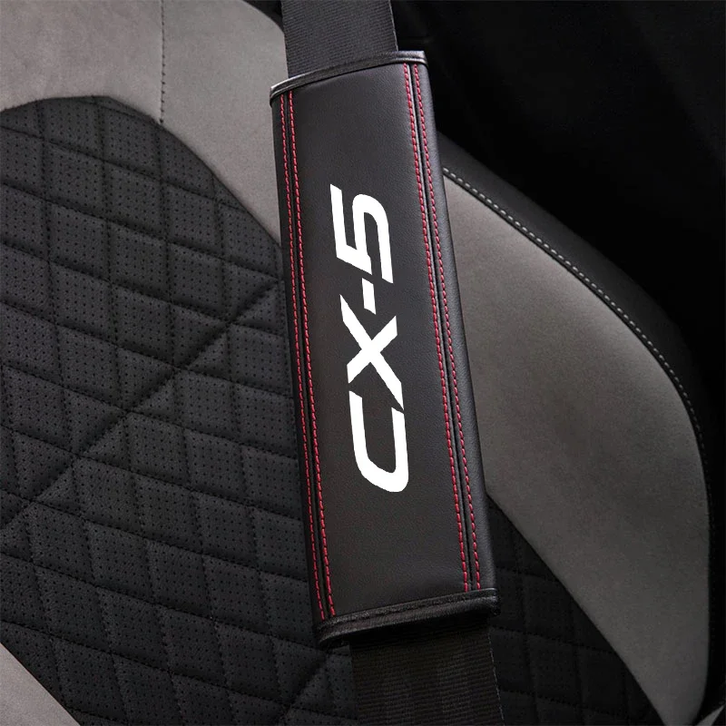 For Mazda CX 5 1pc Cowhide Car Interior Seat Belt Protector Cover For Mazda CX 5 car Auto Accessories