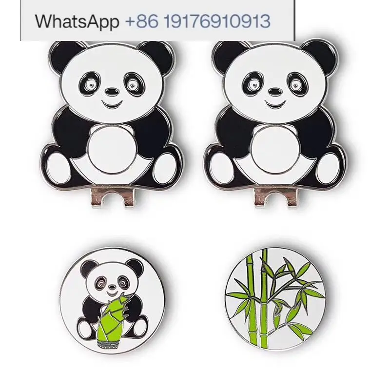 New Golf Panda Magnetic Cap Clip Exquisite Ball Cap Clip Green Ball Position Mark
