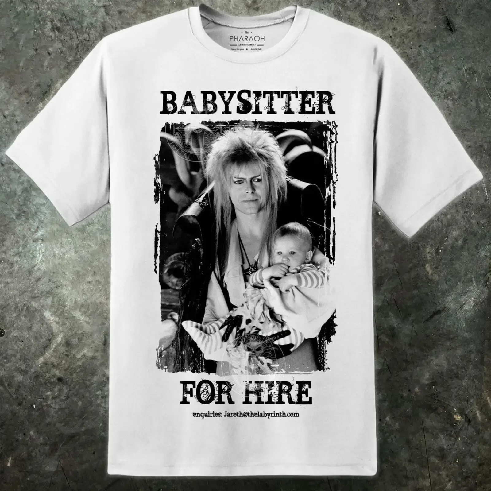 Labyrinth Movie Babysitter Mens T Shirt vintage Washed Soft designer clothes Casual Breathable Versatile Unisex Stylish homme