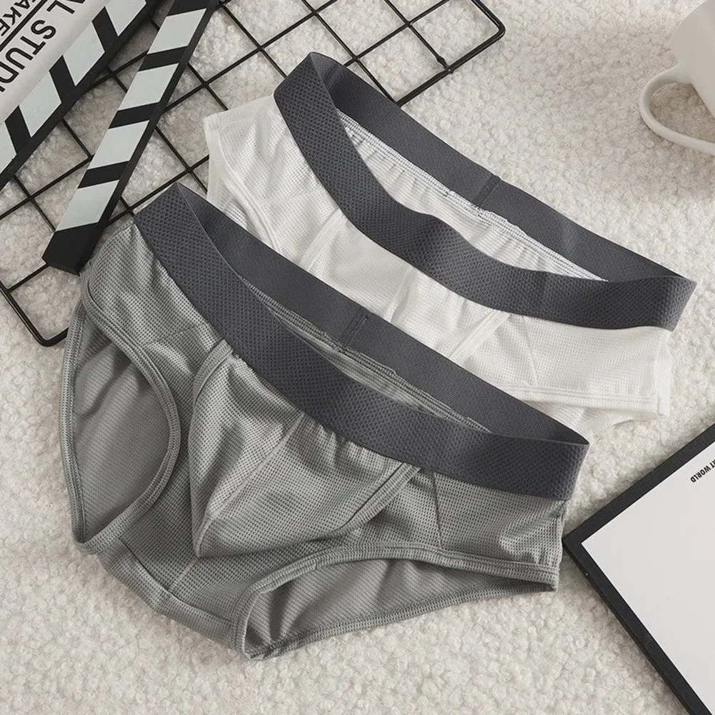 Man Separation U Bulge Pouch Front Open Underpants Quick Drying Panties Breathable  Sexy Thin Quick Drying Panties Cuecas