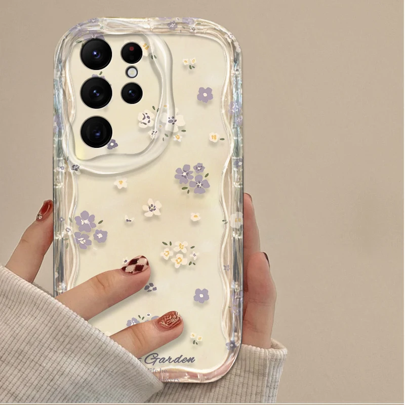 Simple Flower Rose Clear Case For Samsung Galaxy S25 S24 Ultra S23 S22 S21 Plus FE A56 A36 A26 A16 A06 A15 A25 A35 A55 5G Cover - náhled 4