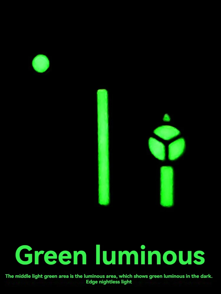 MDV106 Modified  watch dial hands gold silver black pointer for Casio Marlin MDV-106 watch Green Luminous Watch Movement hour