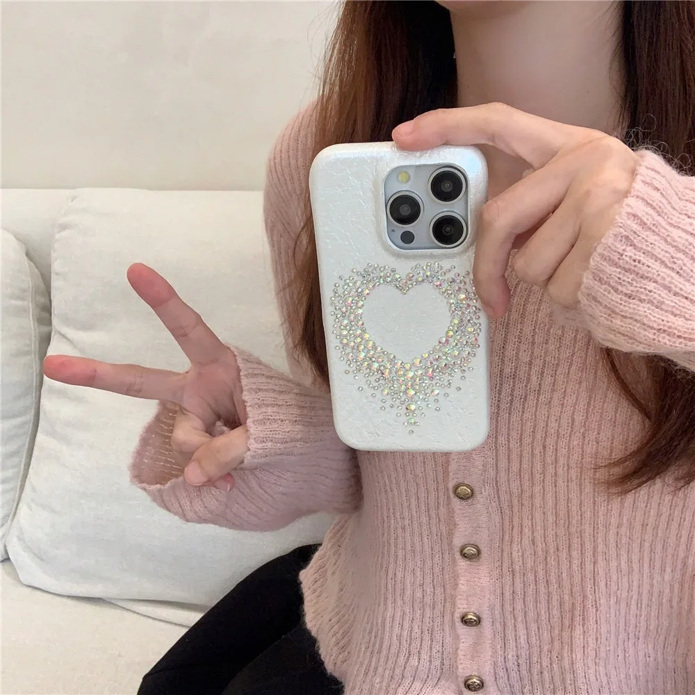 

Luxurious Glitter Phone Case For iPhone 16 15 14 13 12 11 Pro Max Diamond High Quality Cover For iPhone 16 ProMax