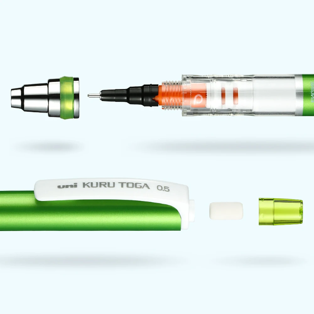 UNI Mechanical Pencil M5-559 2x Speed Lead Core Rotation 0.5mm 450T KuruToga Lead Core Automatic Rotation Student Exam Drawing