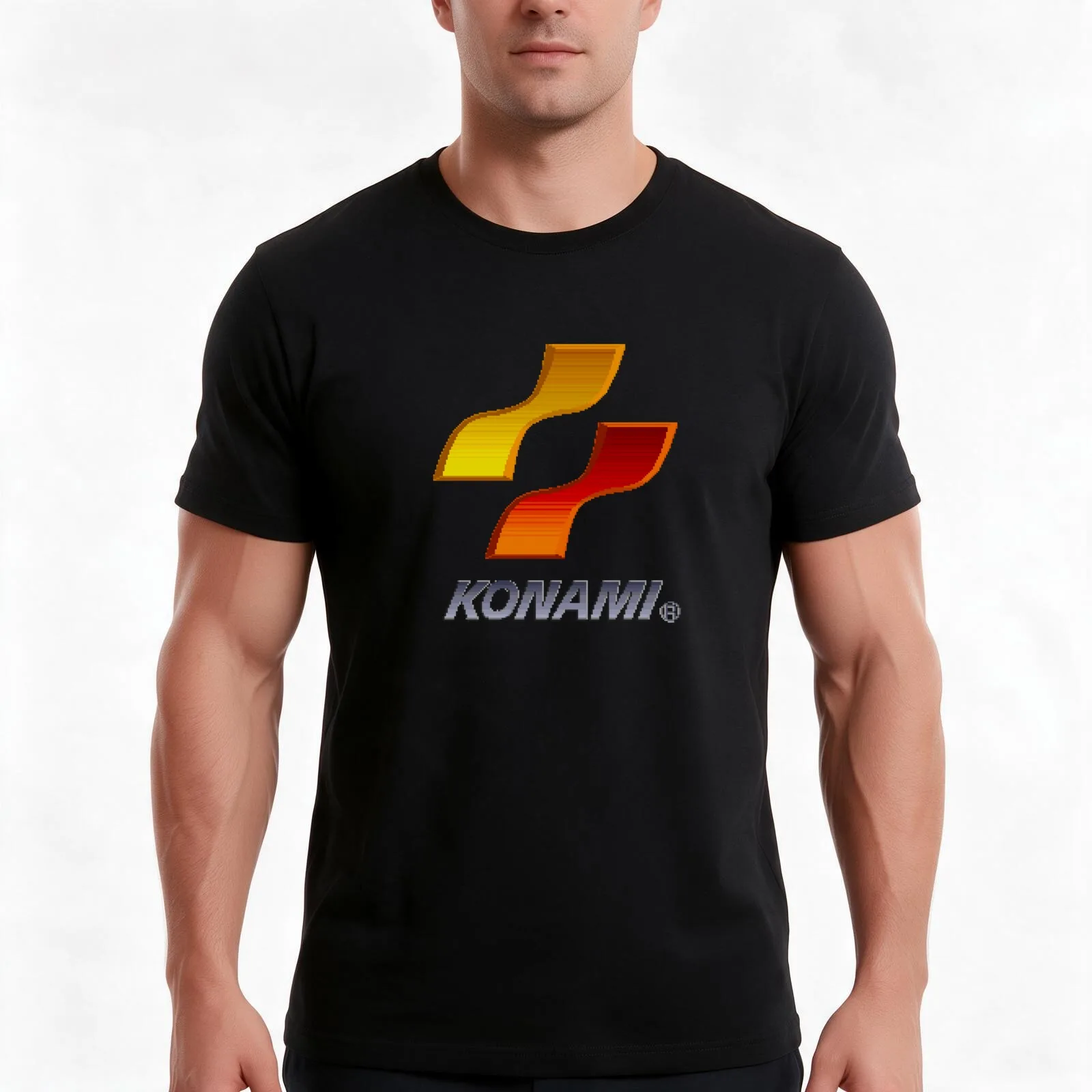 16 bit konami T-Shirt, Funny Graphic Print Tee, Unisex Cotton Casual Short Sleeve Top