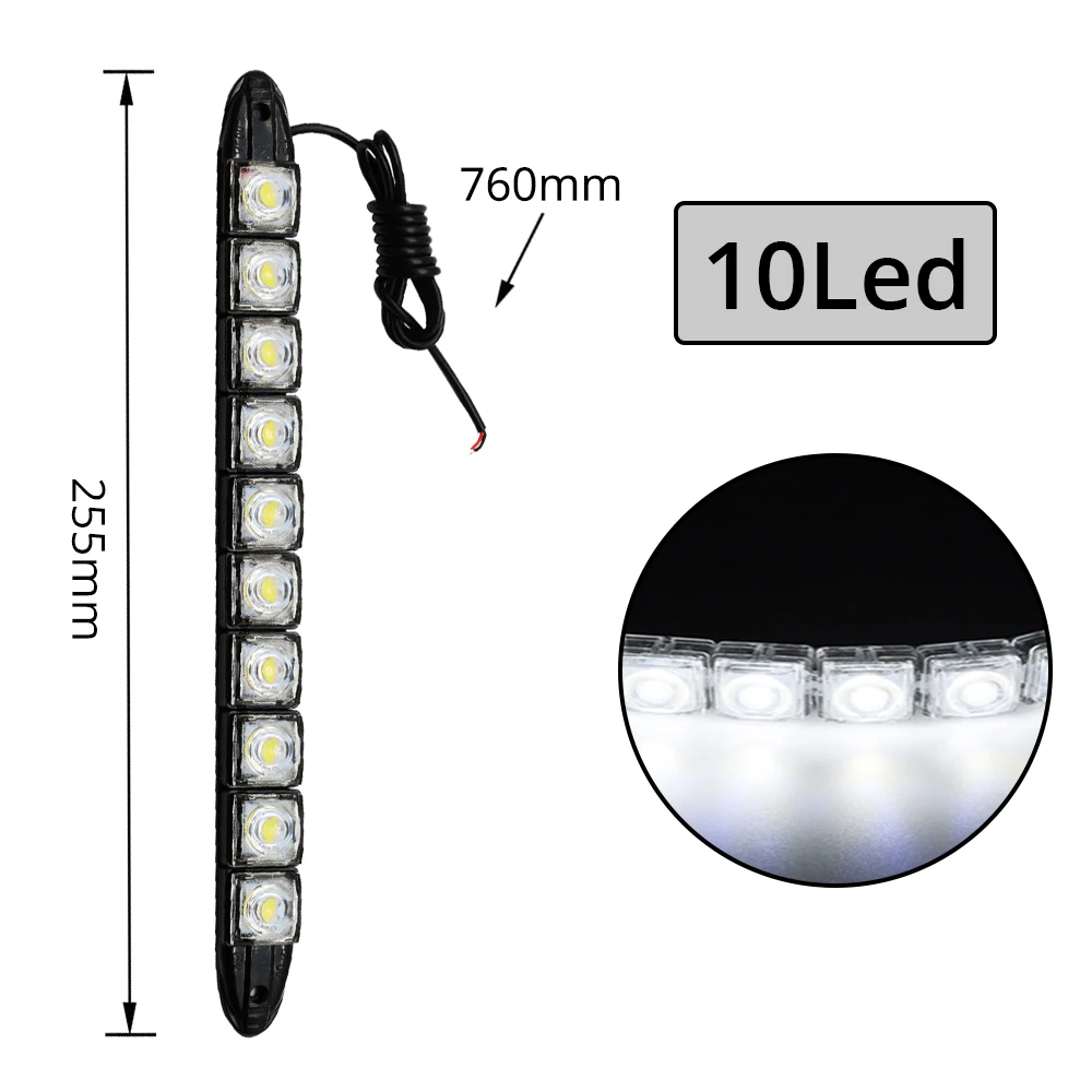 2X 10Led White Led