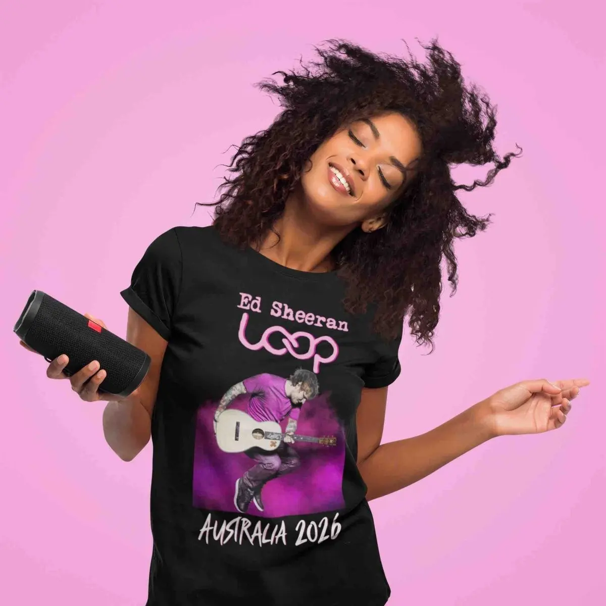 Ed Sheeran ライブグッズ ネルシャツ Mサイズ Ed Sheeran Merch T-Shirt Loop Tour 2026 Signature Tee Oversized