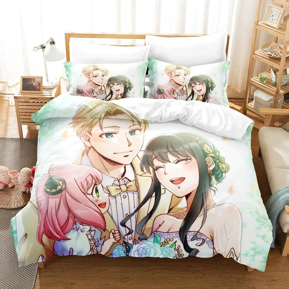 

3D Print Anime SPY×FAMILY Bedding Sets Duvet Cover Set With Pillowcase Twin Full Queen King Bedclothes Bed Linen Home Textiles