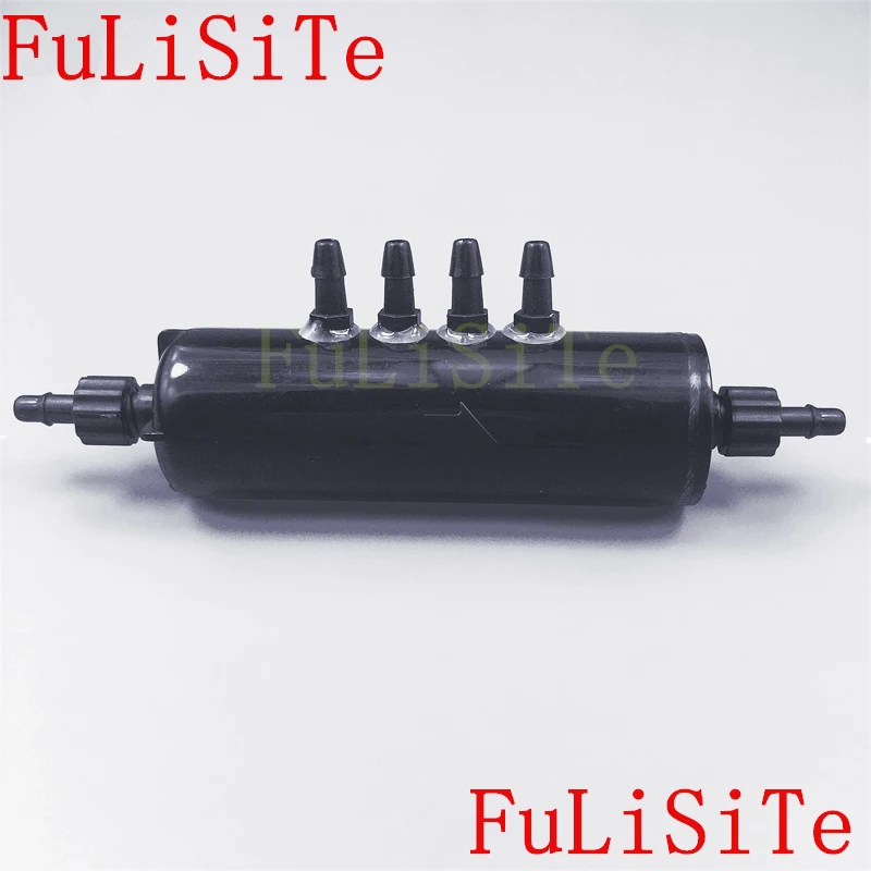 

black Shunt Printer Ink Circulation Splitter Filter Buffer Bottle for UV Machine Eco Solvent Printer