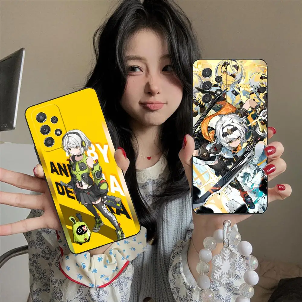 

ZZZ Silver Soldier Anby Phone Case for Samsung Galaxy M55 54 42 35 34 33 32 23 22 15 14 13 12 F55 5G Colour Protective Cover