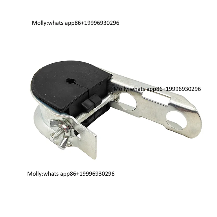 ADSS Fiber Optic Cable Fittings J Hook Suspension Clamp Stainless Steel and Plastic Pole Install Power Accessory