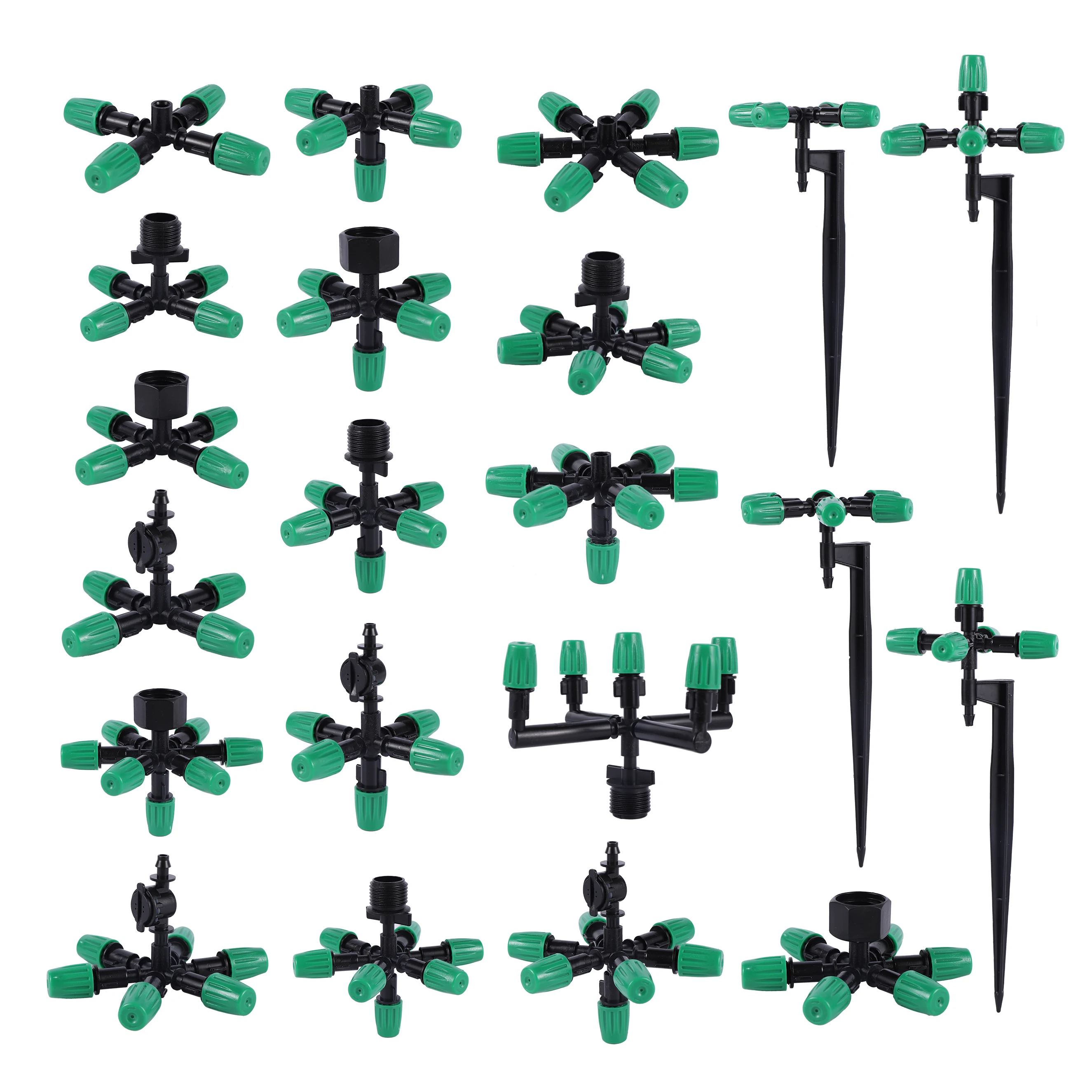 Green Atomizing Sprinkler Garden Sprinkler 360 Degree Atomizing Nozzle Adjustable Atomizer Nozzle For Garden Irrigation System