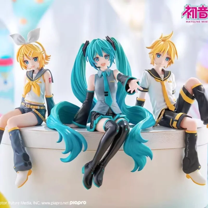 Genuino Hatsune Miku Nardack Furyu 14cm figura de acción tapón de fideos Kawaii Hatsune Miku estatuilla juguete coleccionable regalo de cumpleaños