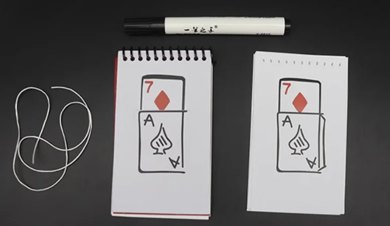 Mini Close up Cardiographic Refill 7 of Diamonds 50pcs Stage Magic Tricks Close up Magia Magicians Prop Accessory Illusion