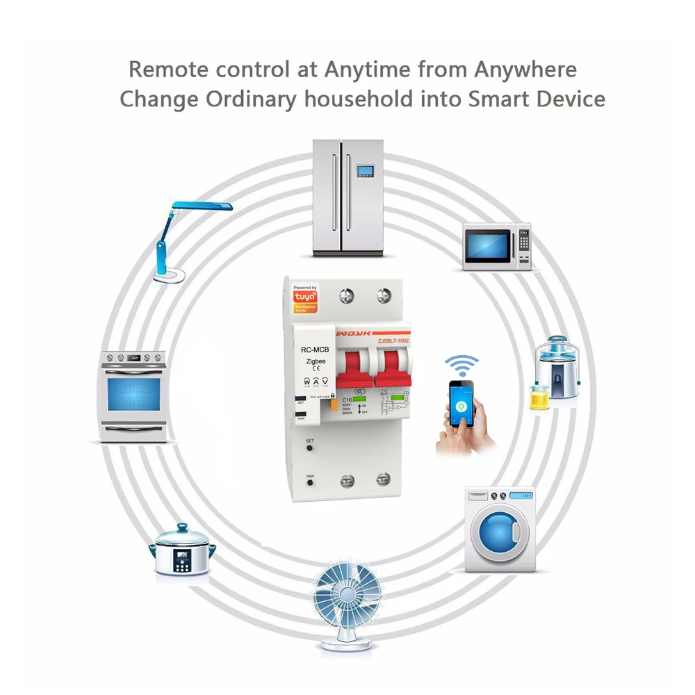 Imagem -06 - Zigbee Tuya Smart 1p 2p 3p 4p Disjuntor Energia Power Consumption Meter Monitor Kwh Wattmeter220v 380v Trabalhar com Alexa