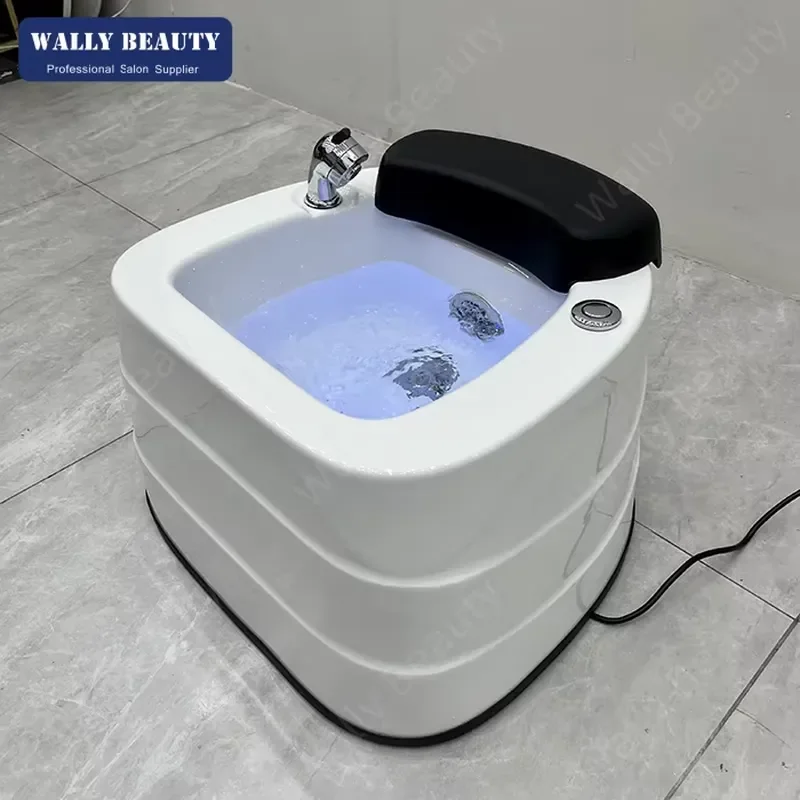 Luxury Pedicure Spa Foot Bath Pool with Surf Light for Beauty Salon Manicure Room Professional Nail Care Station Equipment