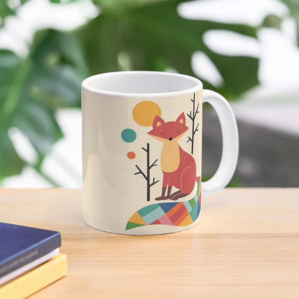 

Rainbow Fox Coffee Mug Mug Kawaii Cups For Coffee Breakfast Mug Creative Cups