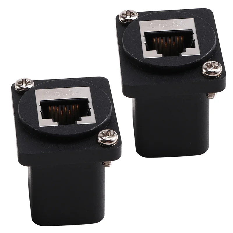 

Ethernet Gige RJ45 Cat 6A Modular Ethercon Feedthru Modular Connector Panel Mount Connector-ABIU
